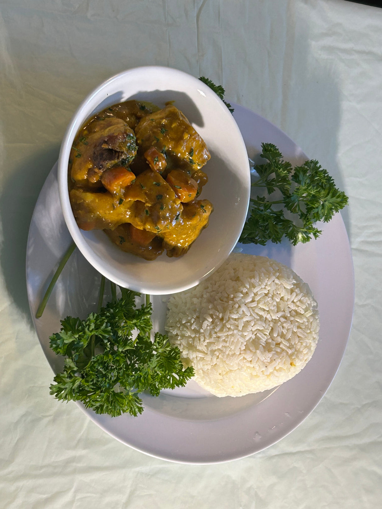 Curry Chicken & White Rice