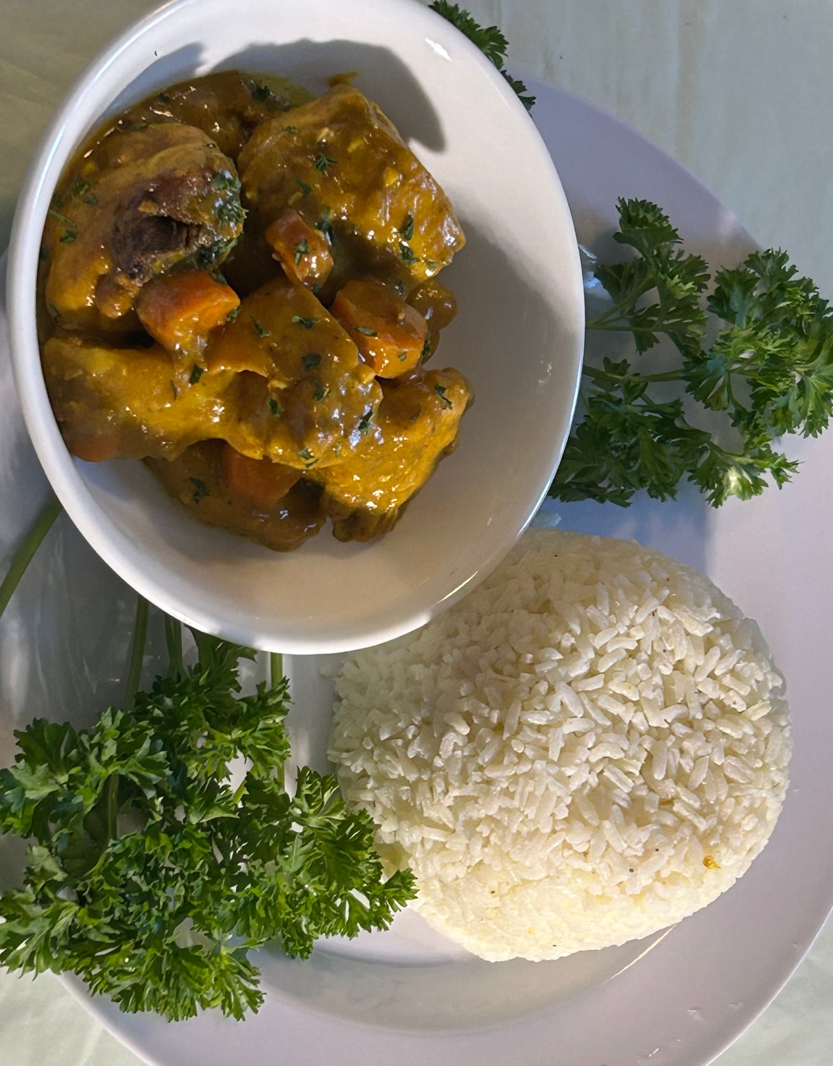 Curry Chicken & White Rice