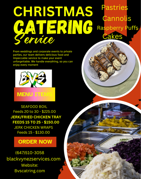 BVS CHRISTMAS CATERING SERVICES IN WHITBY/ DURHAM /TORONTO