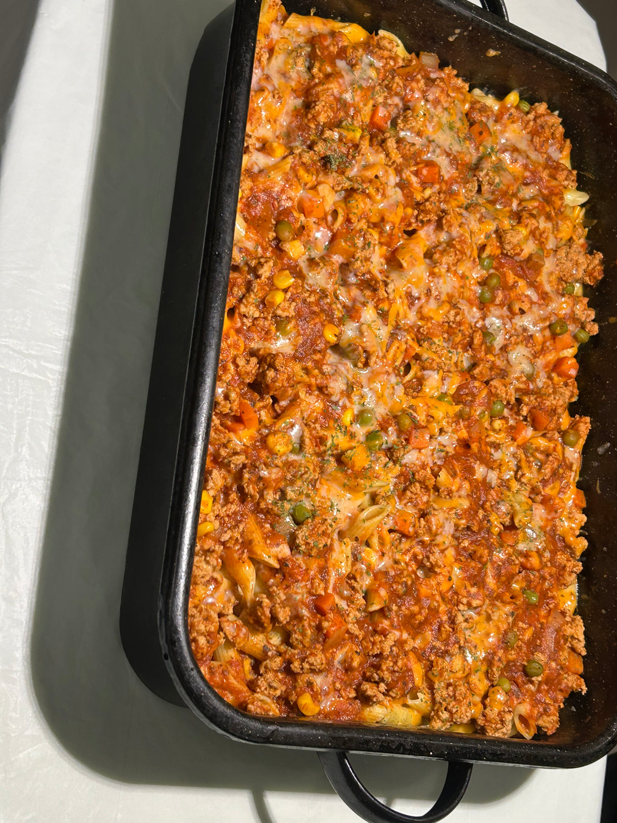 2 LAYER CHESSY GROUND CHICKEN PASTA