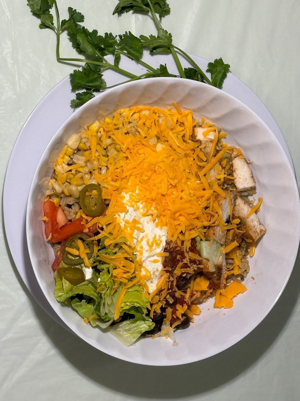 Chipotle bowls w/ potatoes salad & pop